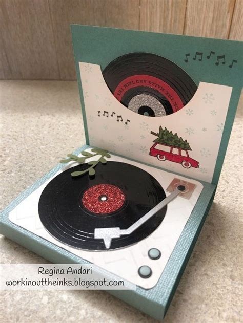 Adorable Turntablerecord Player Christmas Cards In 2023 Musical