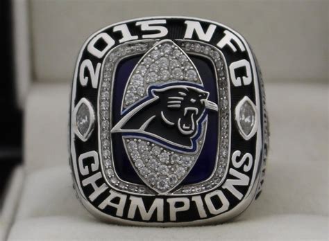 Carolina panthers 2015 national football conference (nfc) championship ring. 2015 Carolina Panthers NFC National Football Conference ...