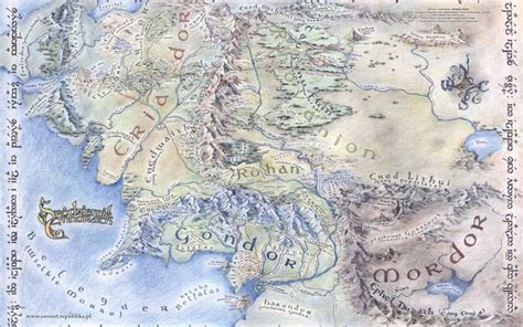 Map Of Middle Earth In The Third Age Middle Earth Map Middle Earth