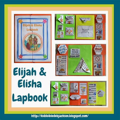 Elijah And Elisha Lapbook Bible Fun For Kids