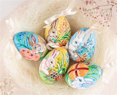 Easter Egg Custom Wooden Egg Easter Decoration Ostereier Hand Etsy