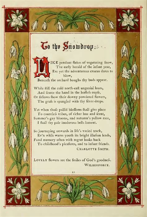 To The Snowdrops Poem 1863 Free Stock Photo Public Domain Pictures