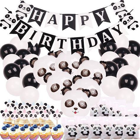 Panda Party Decorations Supplies Happy Birthday Banner