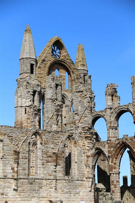 Abbey Ruins Whitby North Yorkshire Uk Stock Photo Image Of East