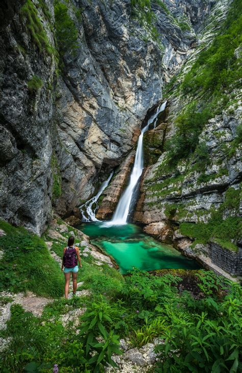 Visit And Explore The Savica Waterfall Above Lake Bohinj In Slovenia