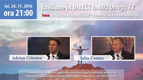Emisiune în Direct La Alfa Omega Tv Cetățean Al Împărăției Joi 24
