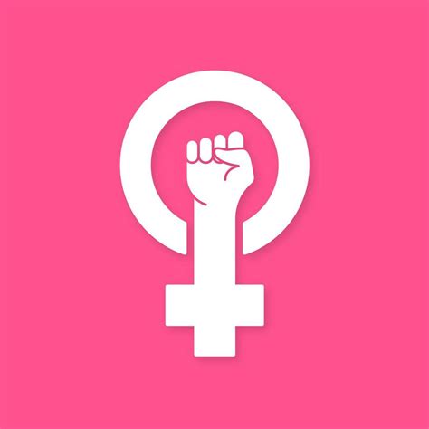 Feminism Protest Symbol White Female First Women Rights Symbol Of