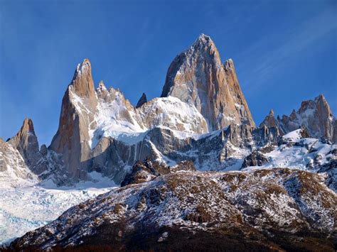 Monte Fitz Roy Is A Mountain Located Near El Chaltén Village In The