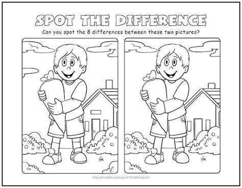 Gardening Boy Spot The Difference Picture Puzzle Print It Free