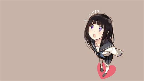 We hope you enjoy our growing collection of hd images. HD wallpaper: anime girls, open mouth, purple eyes, face, Chitanda Eru, Hyouka | Wallpaper Flare