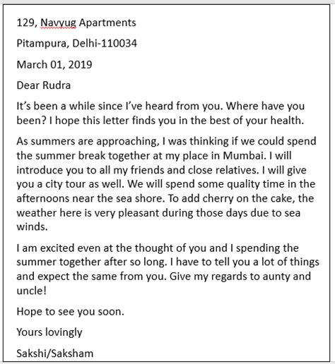 10 example of a friendly letter 1mundoreal. Informal Letter | Informal Letter Format, Examples and How ...