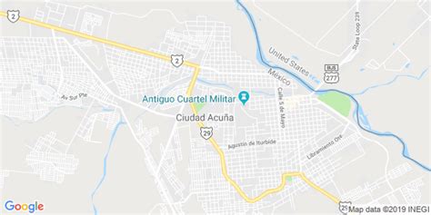 Mapa De Acuna Coahuila Mapa De Mexico