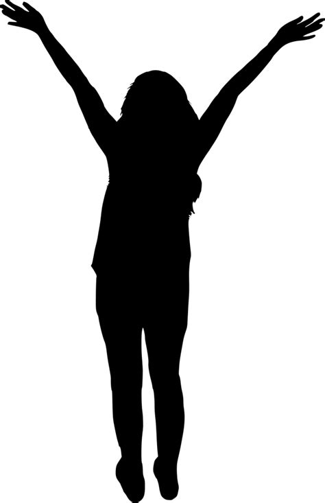 9 People With Hands Up Silhouette PNG Transparent OnlyGFX Com
