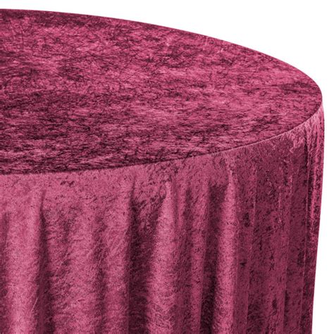 Velvet 132 Round Tablecloth Burgundy Cv Linens