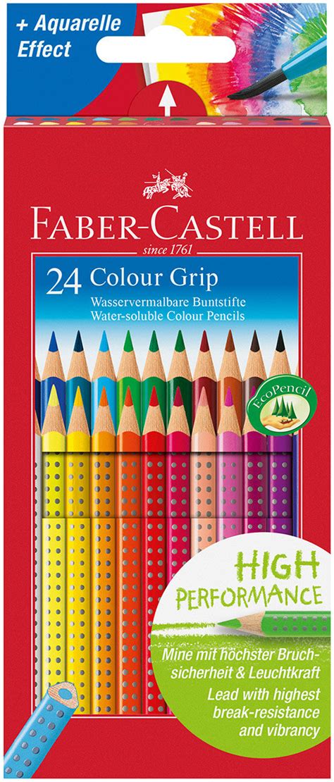 Faber Castell Colour Grip Pencils Assorted Colours Pack Of 24