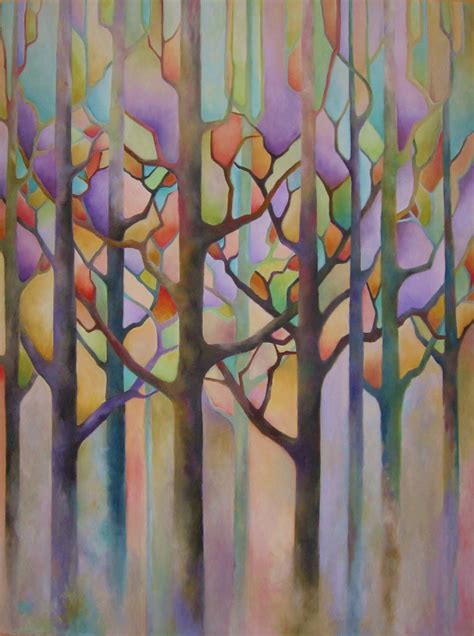 Daily Painters Of Georgia Contemporary Abstract Oil Painting Trees By
