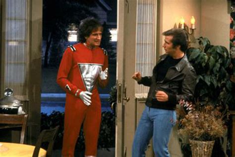 Mork And Fonzie Robin Williams Mork And Mindy
