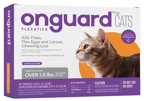 Onguard Flea And Tick Treatment For Cats And Kittens 6 Treatments Compare