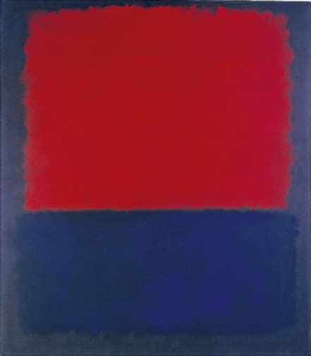 Daily Rothko Mark Rothko No 207 Red Over Dark Blue On Dark