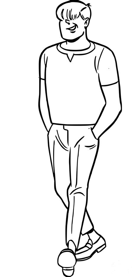 Guy Coloring Page Colouringpages