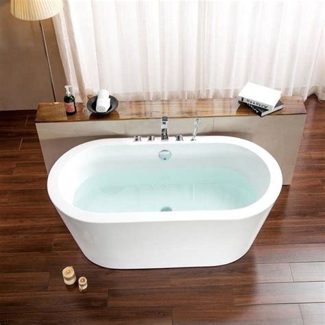 Streamlinebath 58 X 30 Freestanding Soaking Bathtub Wayfair Soaking Bathtubs Free