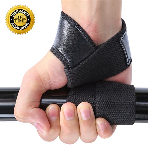 Lifting Straps With Neoprene Padded No Slip Weightlifting Hand Bar One