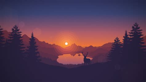 Drawing Deer Artwork Silhouette Landscape Nature Digital Art