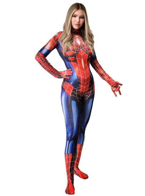 Womens Sexy Red Spider Superhero Costume