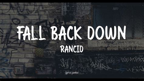 Fall Back Down Rancid Lyrics Youtube
