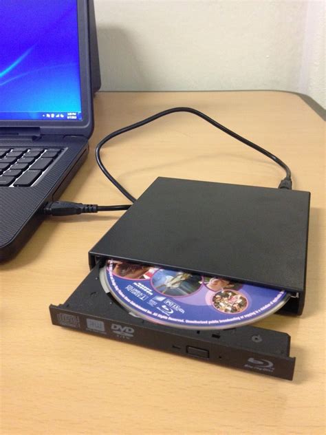 Usb Blu Ray Player 4x Bd Rom External Black Bd Drive For Dell Hp Pc
