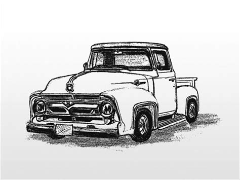 Classic Ford Truck Trivia Ford F100 Drawing Photo 1 Classic Ford