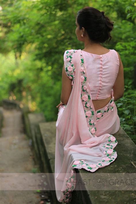 Chiffon Saree Blouse Back Designs Saree Border Images Trendy Young