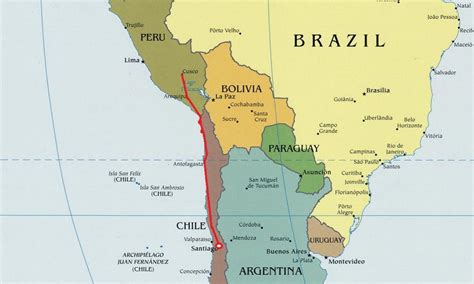 El Norte De Chile Mapa Mapa Del Norte De Chile América Del Sur