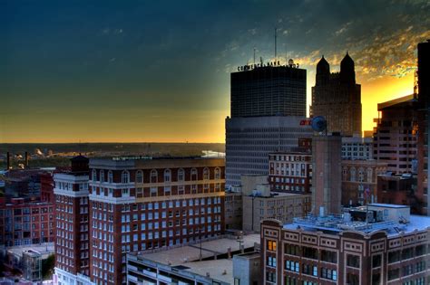 Kansas City At Sunrise Hdr From 14th Floor Marriott Hotel Flickr