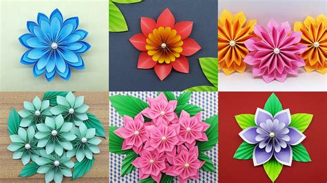 Colors Paper Best 6 Easy Paper Flowers Tutorial Diy Paper Flower Crafts