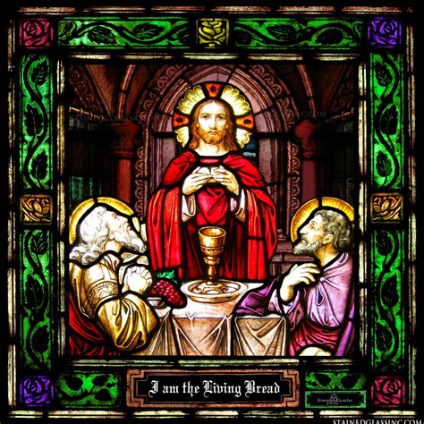 "Living Bread" Religious Stained Glass Window