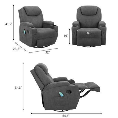 Lark Manor Heated Massage Chair With Swivel And Rocking Function And Reviews Wayfair