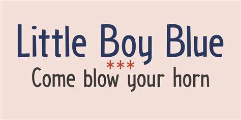 Little Boy Blue Premium Font Urban Fonts