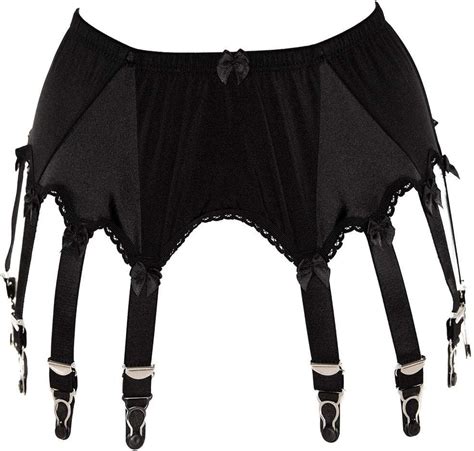 stockings hq women s classic 14 strap plain front suspender belt s black uk fashion