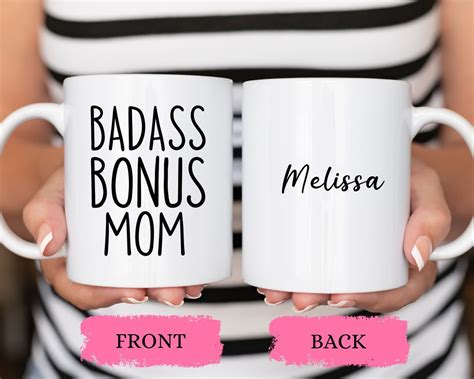 Personalized Badass Bonus Mom Mug Custom Stepmom Mug T Etsy