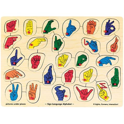 Puzzle Sign Language Alphabet Peg Sign Language Alphabet Sign