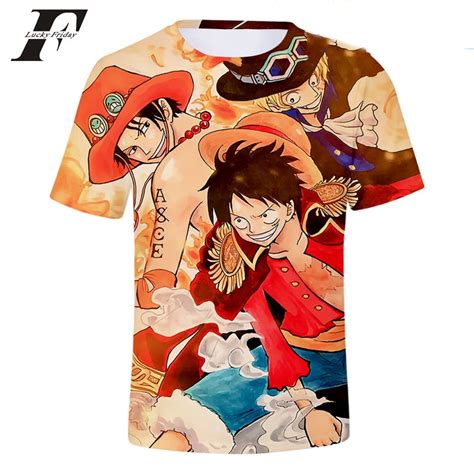 3d One Piece 2018 T Shirt Luffy Straw Hat Japanese Anime Funny T Shirts