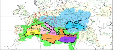 map of hydrological catchment of the mediterranean green and the download scientific diagram