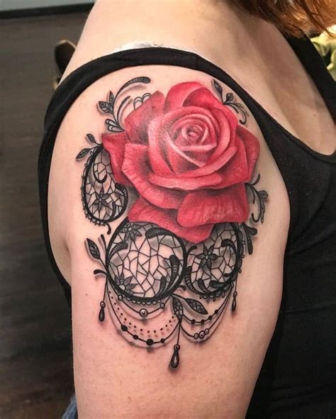 Lace Rose Tattoos