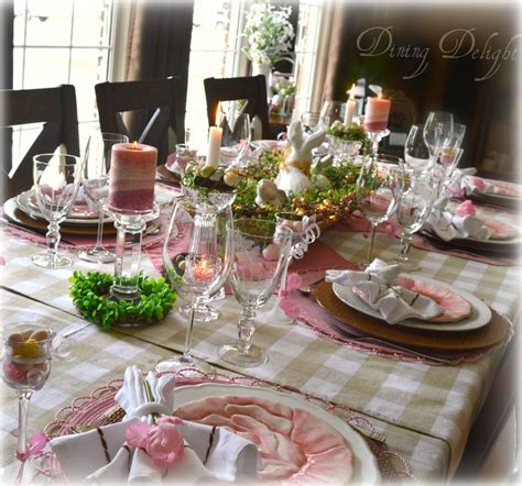 For a nice start, and if you wish your table to look really nice, use a tablecloth and cover the table. Table Setting for Easter Dinner - Celebrate & Decorate