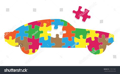 Car Puzzle Vector Background Concept 111511541 Shutterstock