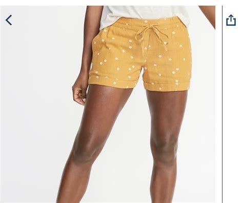 Yellow Shorts With Daisies That Need A Top Yellow Shorts Womens