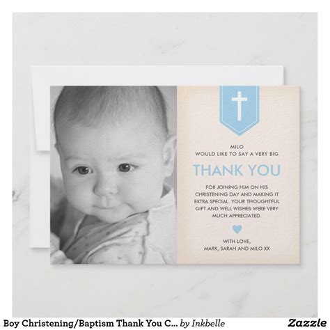 Thank You Cards Paper And Party Supplies 10 X Christening Thank You Cards