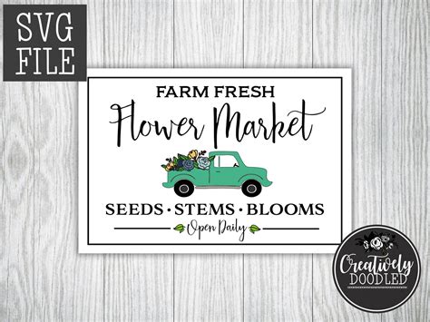 Farm Fresh Flowers Svg On Behance