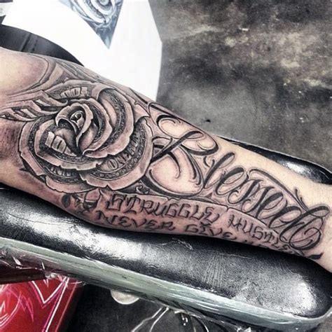 Check spelling or type a new query. 60 Blessed Tattoos For Men - Biblical Lettering Design Ideas